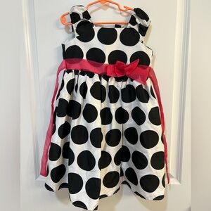 Beautiful Toddler Girl Special Occasion Polka Dot Dress
